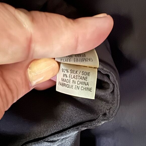 NWOT Black Elie Tahari Cally Blouse Silk with Front Sequins - Picture 6 of 7